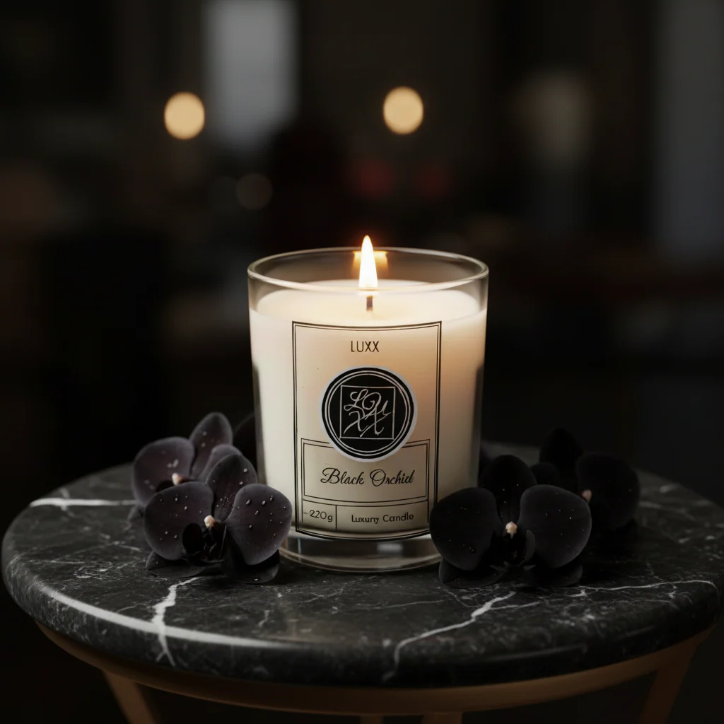 Black Orchid | Natural Coconut Wax | Hand Poured Luxury Candle | 220g | Strong, Dark, Rich | 40+ Hours Burn Time