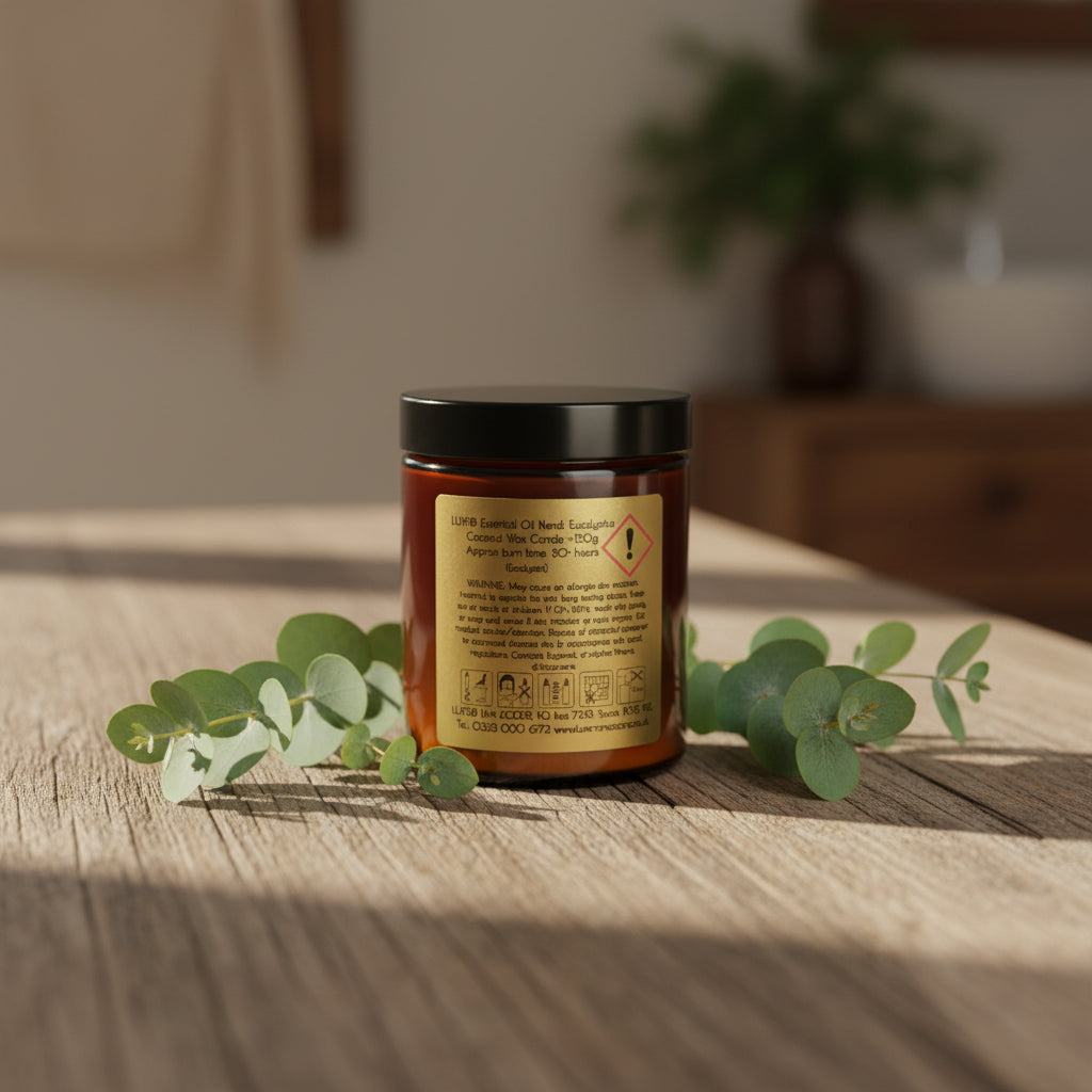 Pure Essential Oils Candle Made with Natural Coconut Wax | 150g | Clove, Bay & Eucalyptus | 30+ Hours Burn Time | Stress Relief | Calming