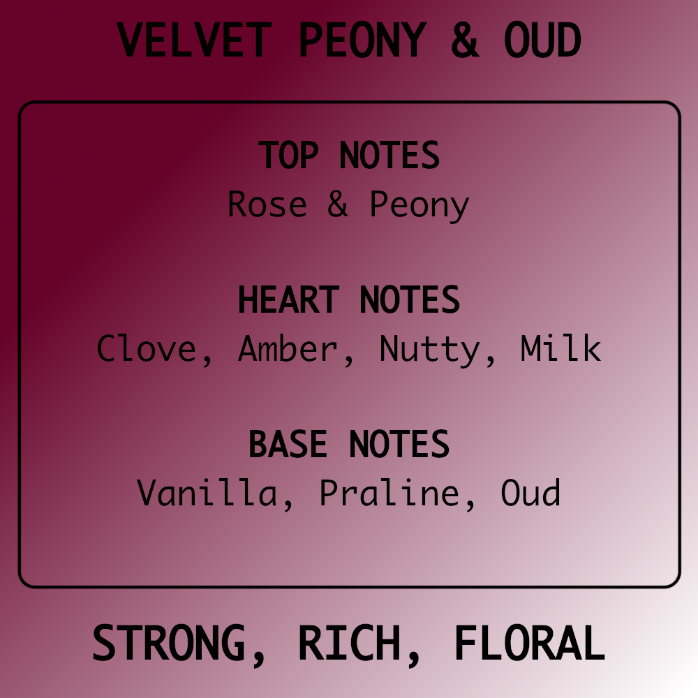 Velvet Peony & Oud - Large Luxury Reed Diffuser 150ml