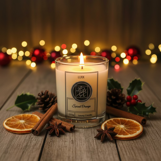 Spiced Orange | Natural Coconut Wax Candle | Hand Poured Luxury Candle | 220g | Warm, Spicy, Comforting | 40+ Hours Burn Time