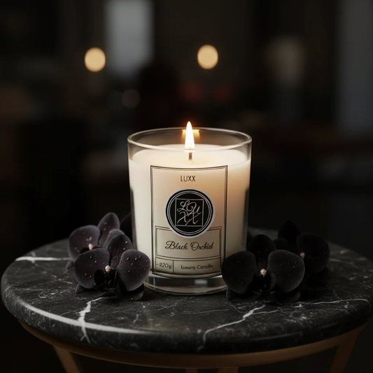 Black Orchid | Natural Coconut Wax | Hand Poured Luxury Candle | 220g | Strong, Dark, Rich | 40+ Hours Burn Time