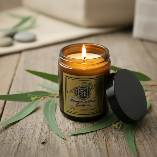 Pure Essential Oils Candle Made with Natural Coconut Wax | 150g | Clove, Bay & Eucalyptus | 30+ Hours Burn Time | Stress Relief | Calming