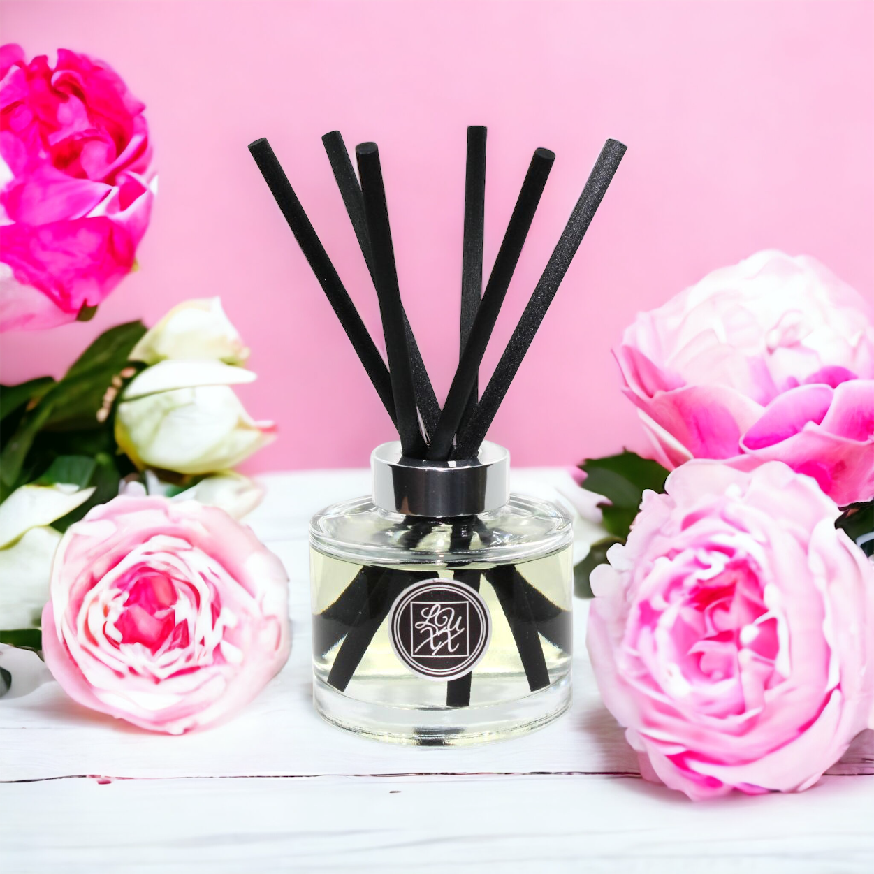 Peony & Blush Suede - Large Luxury Reed Diffuser 150ml