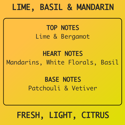 Lime, Basil & Mandarin - Luxury Reed Diffuser Refill 150ml
