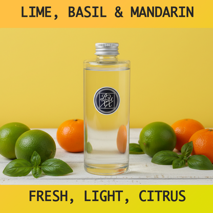 Lime, Basil & Mandarin - Luxury Reed Diffuser Refill 150ml