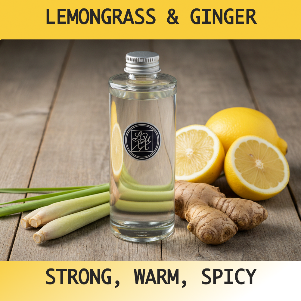 Lemongrass & Ginger  - Luxury Reed Diffuser Refill 150ml