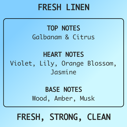 Fresh Linen Wax Melts 85g | 70+hours of fragrance