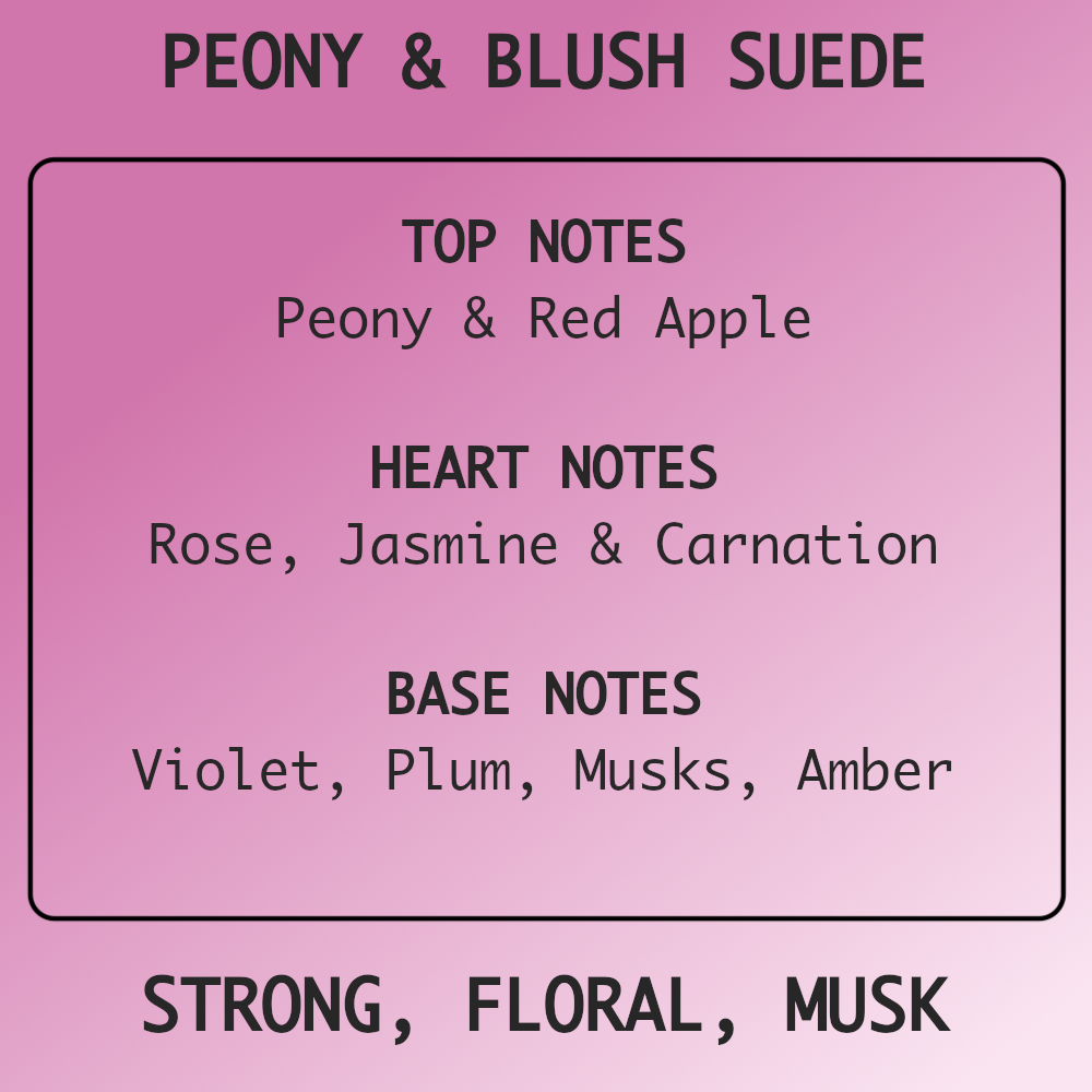 Peony & Blush Suede - Large Luxury Reed Diffuser 150ml